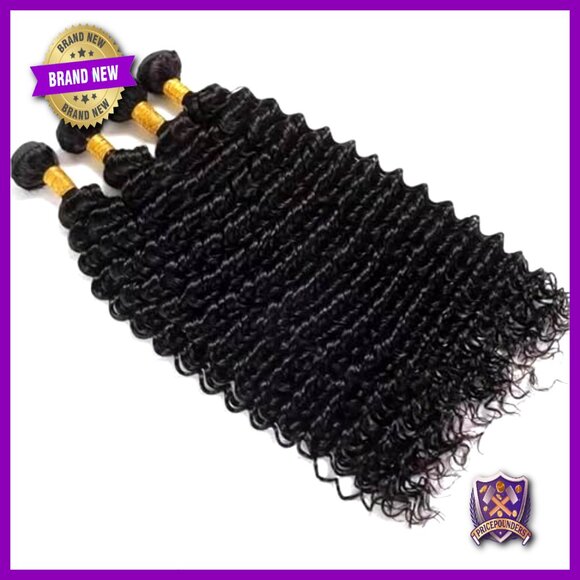 12A Deep Wave Human Hair Extensions 18-24 Inch Brazilian Virgin Bundles main image 4
